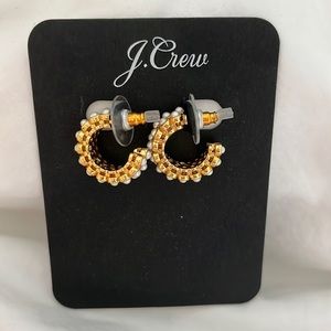 J Crew pearl hoop earrings